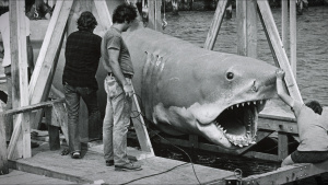 A crew examines the mechanical shark... [Photo of the day - 22 JULY 2025]