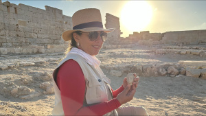 Kathleen at the temple holding the... [Photo of the day - 14 SEPTEMBER 2025]