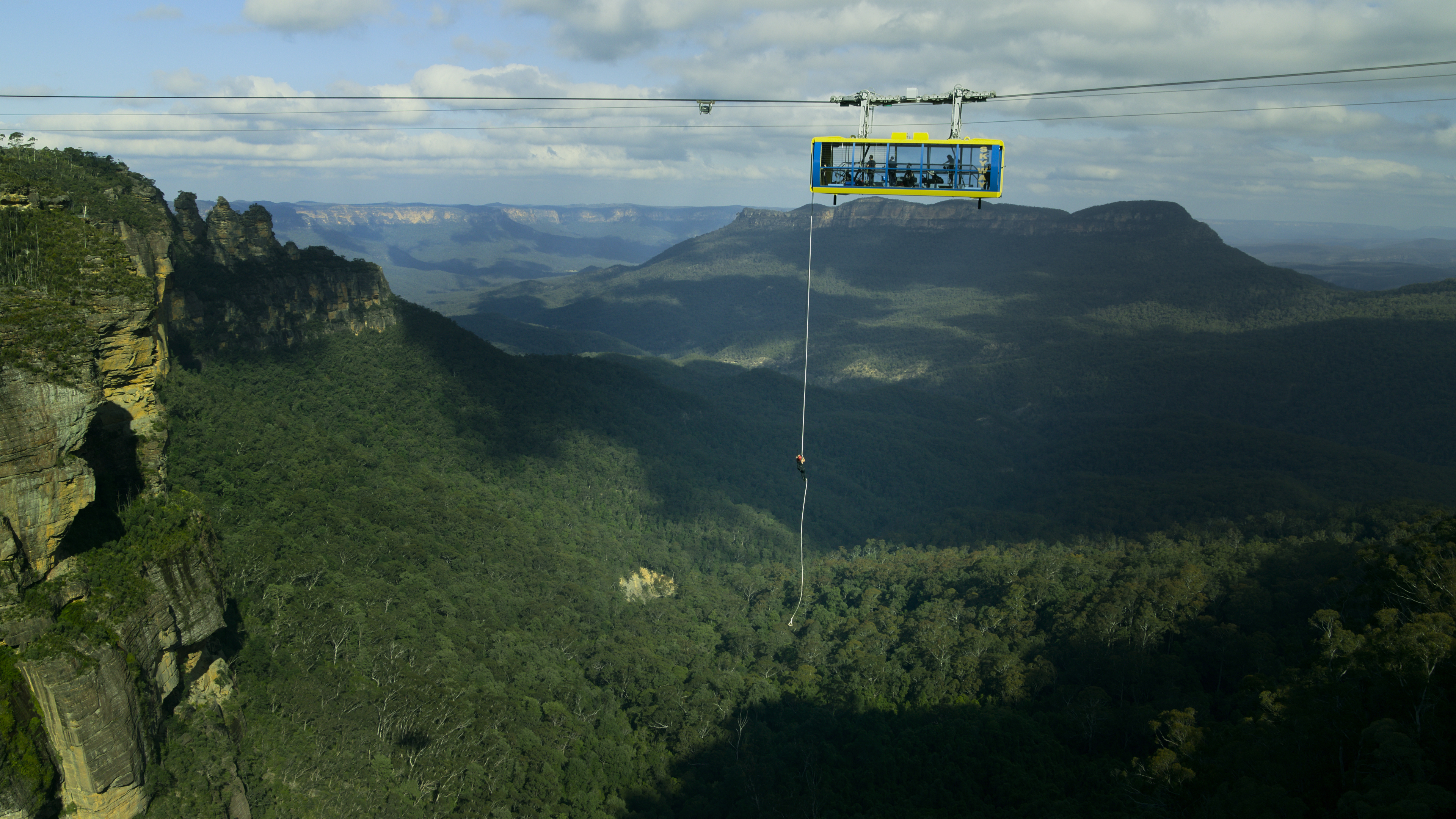 An aerial view of Chris Hemsworth rope climbing. [Photo of the day - January 2026]