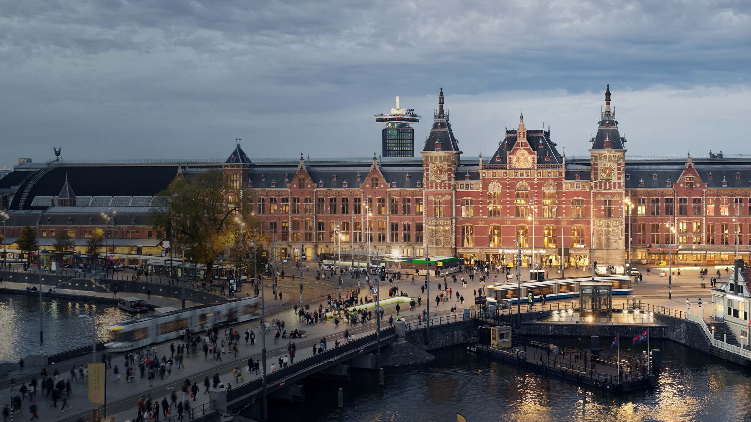Amsterdam Central Station is seen in aerial view in Amsterdam, Netherlands. [Photo of the day - February 2026]