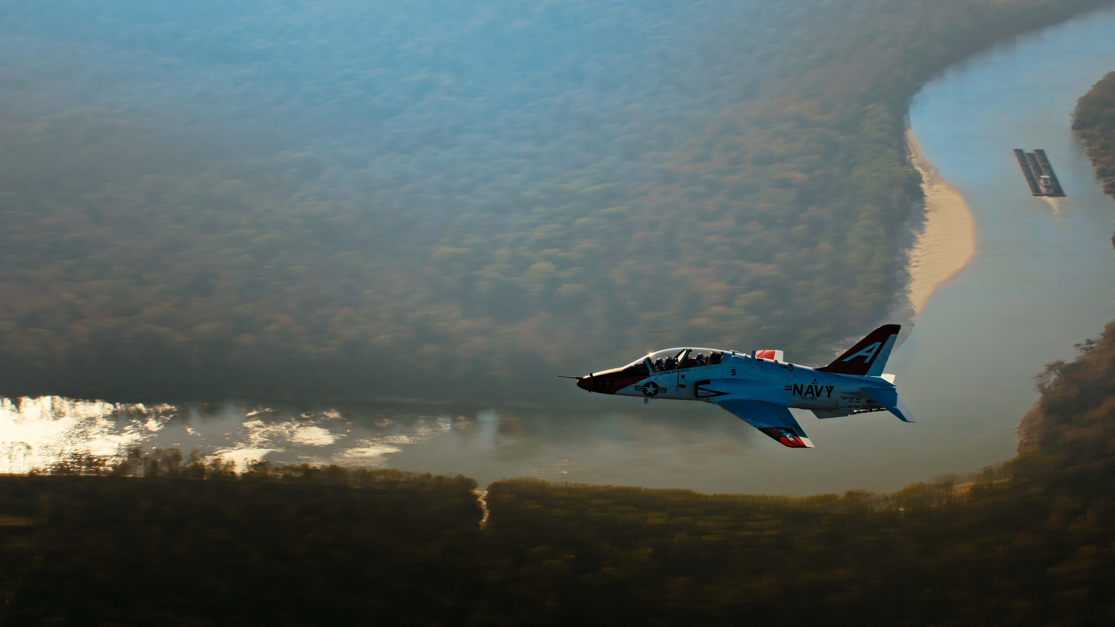 Student Lt Carissa Meinster flies back to base. [Photo of the day - February 2026]